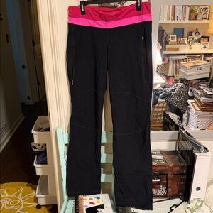 lululemon athletica Black and Pink Track Pants